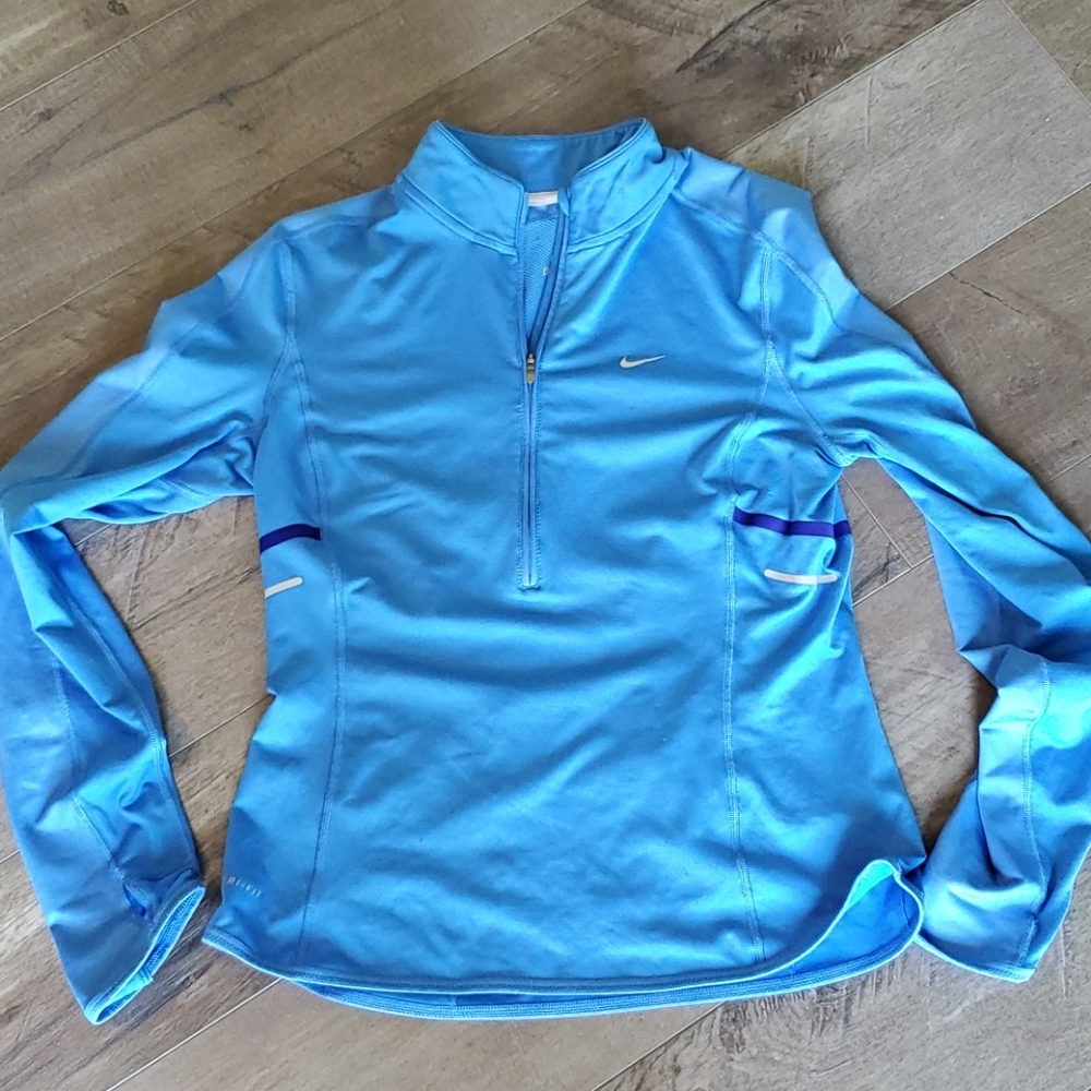 Nike blue half zip